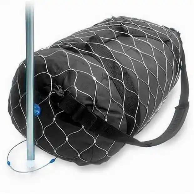 Stainless steel wire rope mesh close-up detail