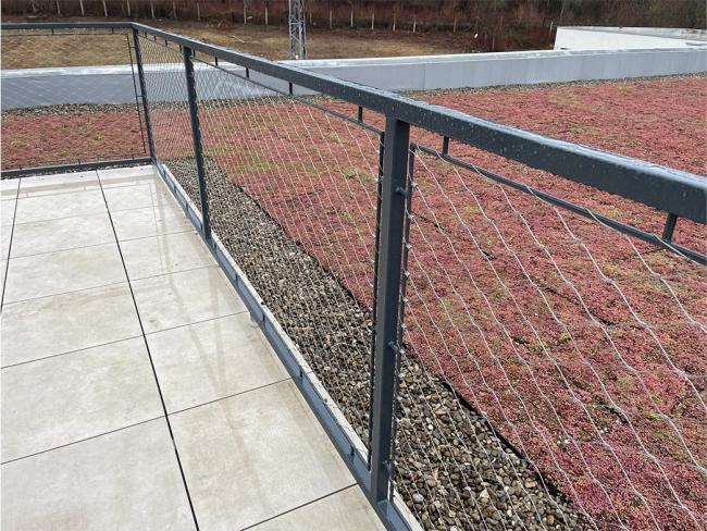 Safety net installation in garden fence application