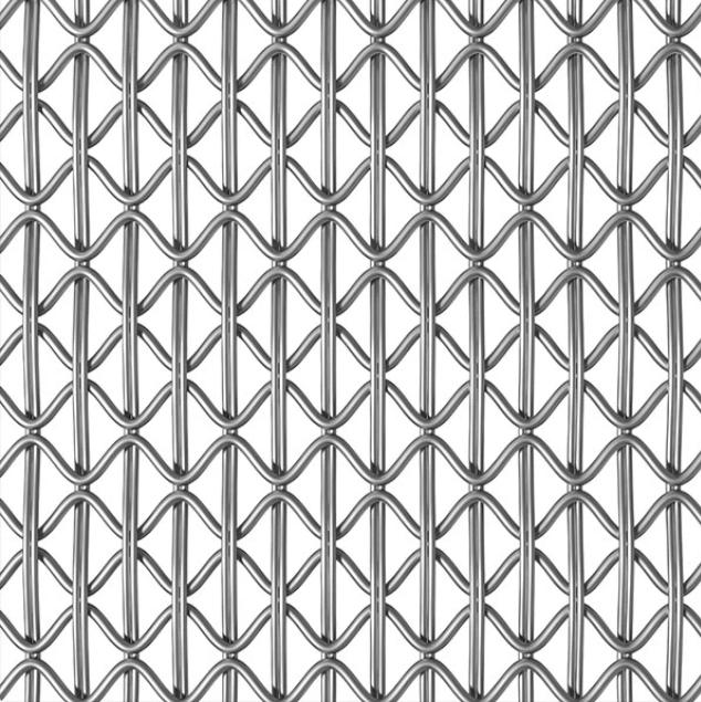 Architectural woven mesh screen application in modern interior
