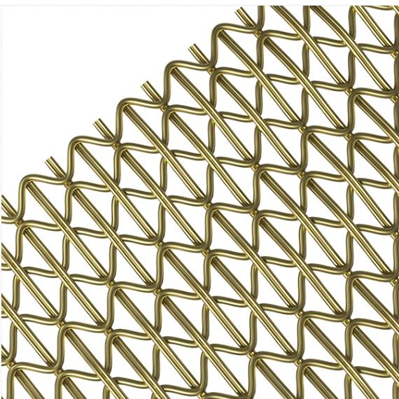 Decorative stainless steel woven mesh panel installation