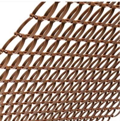 Bronzefarbener dekorativer Mesh-Architektur-SS-Dekorationsvorhang für dekorative Innenteiler aus Metall