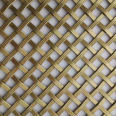 China Dauerhafte goldene Messing Farbe Edelstahl Architektonische Gewebte Drahtnetz für Vorhang for sale