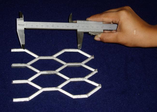 Perforated expanded metal sheet sample 2