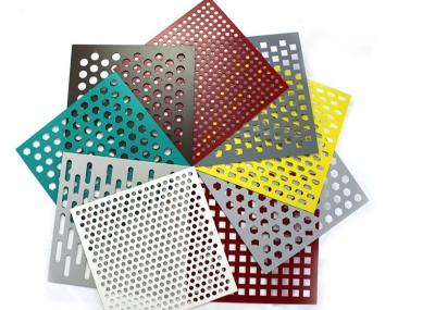 China Metallic Architectural Decorative PVDF Perforated Metal Facades Powder Coating for sale