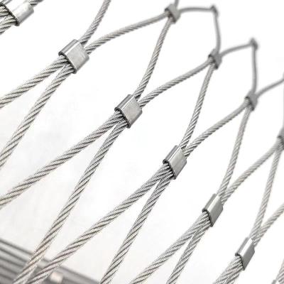 China Durable Knotted Stainless Steel Wire Rope Mesh 1mm-3mm Te koop