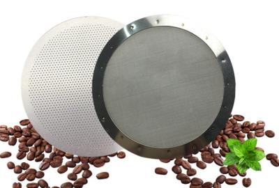 China SS316 Perforated Coffee Steel Mesh Filter Disc Micro Hole Etching for sale