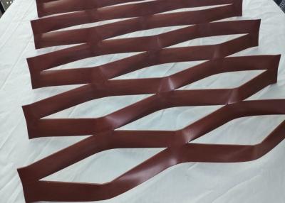 China Akzonobel PVDF Wand-Umhüllungs-Kaltfassaden der Streckmetall-Maschen-5.5mm 6.0mm zu verkaufen
