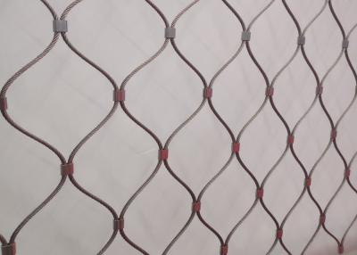 China Knotted Tensile Rhombus Flexible Stainless Steel Cable Mesh 7*7 7*19 for sale