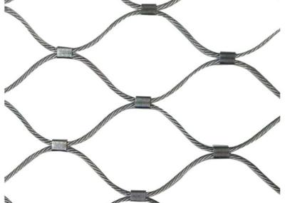 China Cuerda de alambre de acero inoxidable de Inox del parque zoológico 316 Mesh Ferruled Type tejido en venta