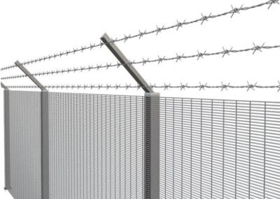 China Airport 358 Anti Climb Security Fence 76.2*12.7mm Opening Powder Coated for sale