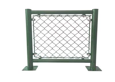 China Green black 6 Ft Galvanized Chain Link Fence 2.0mm 2.5mm Cyclone Wire Fence for sale