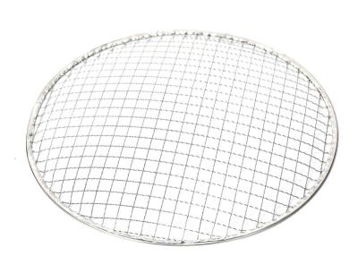 China Disposable Picnic Cooking BBQ Grill Grates Wire Mesh Round Crimped for sale