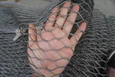 China 50x50mm Wire Rope Mesh Black Oxidation Knotted Decorative for sale