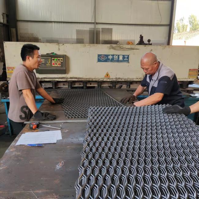 Expanded metal mesh used in architectural design