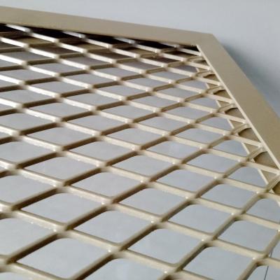 China Wall Cladding Expanded Metal Mesh Pvdf Powder Coating Aluminum For Facade Ceiling Metallic for sale