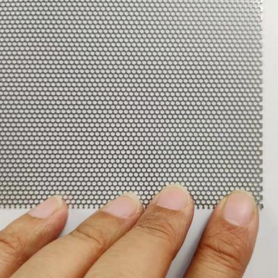China Stainless Steel 304 0.5 Mm Perforated Sheet Micro Round Hole Metal Grill Filter Screen for sale