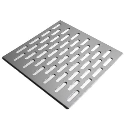 China Steel Slotted Elongated Holes Perforated Metal Mesh Panel With Round Ends for sale