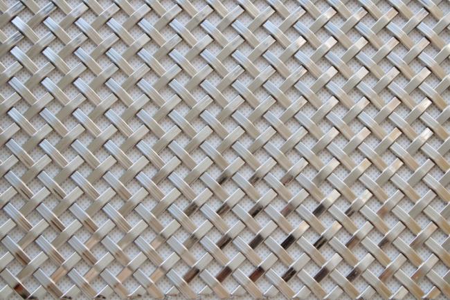 Golden brass color stainless steel mesh close-up