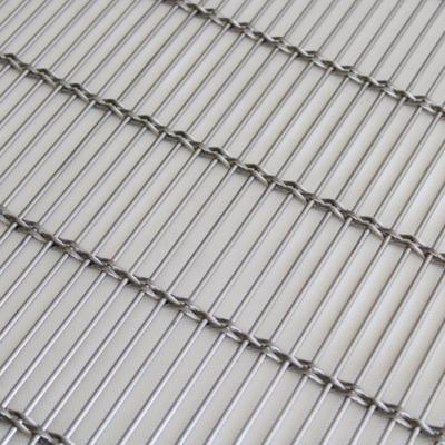 China Exterior Decorative Architectural Metal Mesh Stainless Steel 316 Cable Rod Fabrics for sale