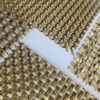 China Antique Bronze Woven Wire Screen Mesh For Building Facade Decoration for sale