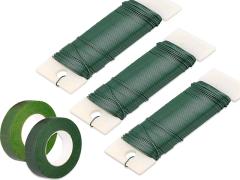 22 게이지 18 게이지 100개 플로럴 DIY 핸드 가드닝 일러스트레이션 그린