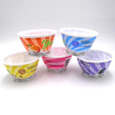 China 130ml 4oz disposable yogurt cups yogurt container with aluminum foil lids for sale