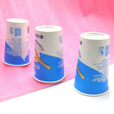China 5oz 6oz 160g Paper Yogurt Cup Ice Cream CDR Design Aluminum Foil Lid 100mm for sale