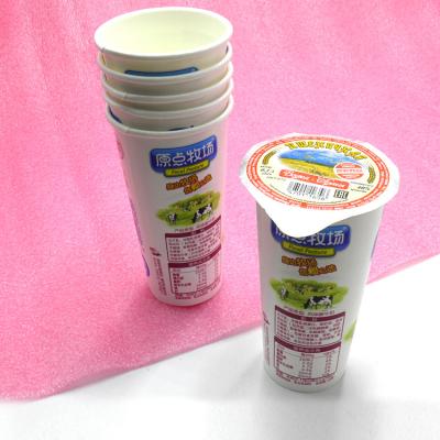 China Food Grade Paper Frozen Yogurt Cups 3oz 4oz 70mm Top Dia 100mm Cover SGS for sale