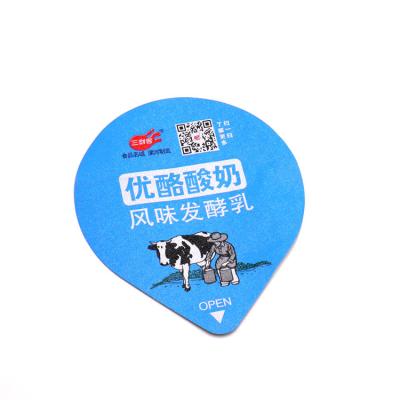 China Food packing OEM ODM Yogurt Foil Lid 72mm Dia Customized Heat Seal Lidding for sale