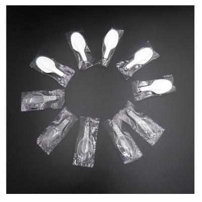 China Length 21.8mm Plastic Yogurt Spoon Folding PP Transparent Ordorless for jelly for sale