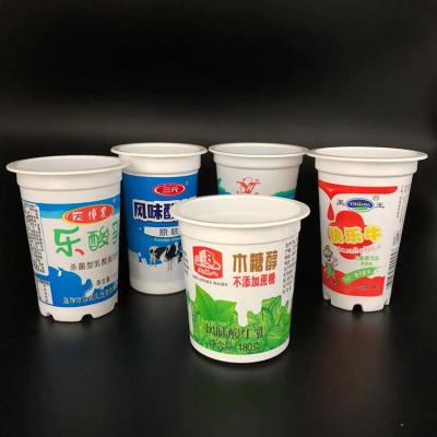 China 180ml 200ml 6oz disposable yogurt cups yogurt container with aluminum foil lids for sale