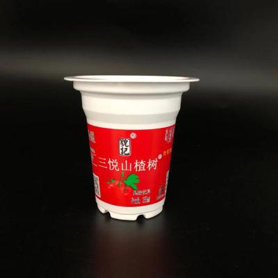 China Oripack 250g Disposable Plastic Coffee Cups Ice Cream Biodegradable Alu Foil Lid for sale