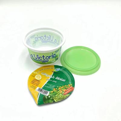 China 500ml PP plastic cup with lid and aluminum foil cover for sale