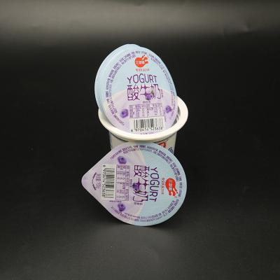 Chine Couvercles découpés avec des matrices de yaourt de papier d'aluminium de 30mic 40mic 74mm recyclables pour la tasse en plastique à vendre