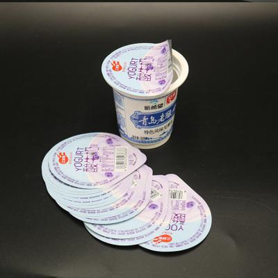 中国 38mic 7.4cm Foil Yogurt Lids Recyclable Anti Acid For Plastic Cup Retain Freshness 販売のため
