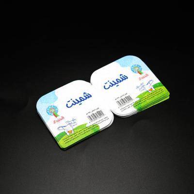 中国 75.5mm Yogurt Foil Lids Anti Acid 0.038mm Die Cut Square Lids 販売のため