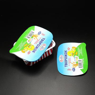 China Aluminium Yogurt Foil Lid Dairy Packaging Yoghurt Pot Lids 70 Micron for sale