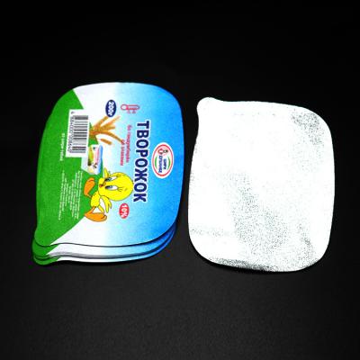 China 88mm 76mm Green Aluminum Foil Lids For Yogurt CPP Heat Sealing PS Cup for sale