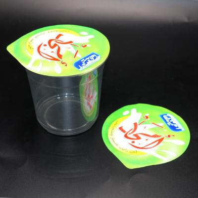 中国 117mm 12oz 16oz Embossing Yogurt Foil Lidの熱シールLacquer 販売のため