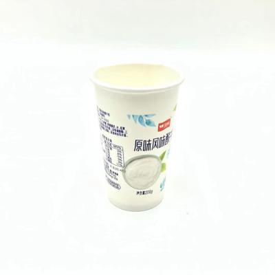 China 7 Oz Disposable Yogurt Paper Cup Eco Friendly 70mm OD 7.5g Weight for sale