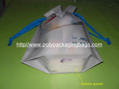 China Personalized CPE / LDPE Drawstring Plastic Bags For Girls Underwear / Bra / Bikini / Vest for sale