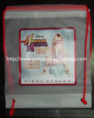 中国 永久にハナ モンタナ DVD のための明確なドローストリングのポリ袋 販売のため