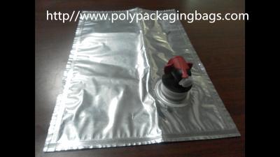 中国 再使用可能なアルミ ホイル袋は栓が付いている胸当て袋の上のワインの立場のための口が付いている袋を立てる 販売のため