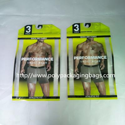 Chine Sachets en plastique rescellables de sous-vêtements épais de PE, sacs collants de serrure de fermeture éclair d'aluminium d'os de magasin d'habillement à vendre