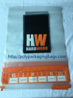 China Las bolsas de plástico autas-adhesivo transparentes impresas aduana para el empaquetado de la ropa en venta