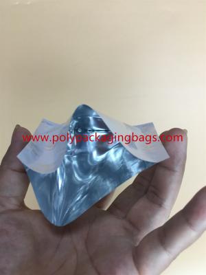 China Blanco de encargo tres - bolso lateral del papel de aluminio del sello con la impresión del fotograbado de 2 colores en venta