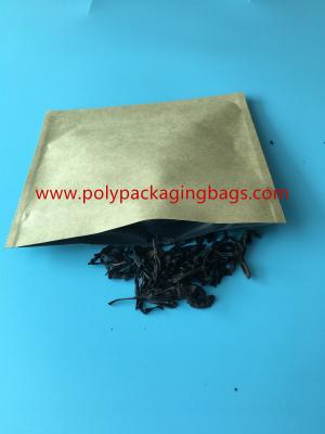 China Kraft Paper Zipper Bag / Aluminum Foil Ziplock Bag For Flower Seed / Le Seed / Herbal for sale