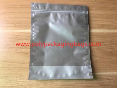 Chine Sacs zip-lock d'aluminium de FDA, sachet en plastique composé aluminisé unilatéral transparent adapté aux besoins du client de tirette à vendre