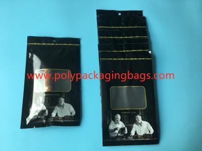 China Cigar Ziplock Bags With Transparent Window Humidified System Cigar Zip Humibags for sale