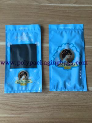 China Moisture Proof Zipper Resealable Cigar Packaging Bag With Humidification System for sale